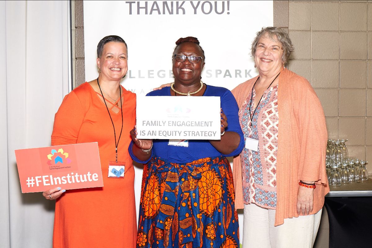 Anita Koyier-Mwamba with Carlina and Paula